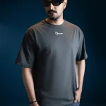 Men's Premium Drop Shoulder Oversized T-Shirt | 220 GSM 100% Cotton | Blu Ash