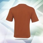 Mens Drop Shoulder Short Sleeve T-Shirt Brown Color - Image 3