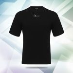 Mens Drop Shoulder Short Sleeve Black T-Shirt - Image 2