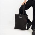 AWSOMUS Unisex Tote Bag | Stylish & Versatile Carryall | Black - Image 2