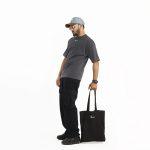 AWSOMUS Unisex Tote Bag | Stylish & Versatile Carryall | Black - Image 3