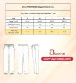 Mens AWSOMUS Baggy/Track Pants Blue Ash Color - Image 3