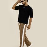 Mens AWSOMUS Baggy/Track Pants Brown Color