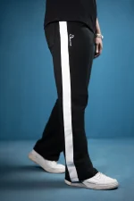 Men's Premium Baggy Track Pants | 100% Cotton Terry Fabric | Black | AWSOMUS - Image 3