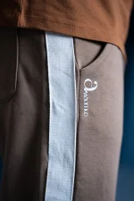 Men's Premium Baggy Track Pants | 100% Cotton Terry Fabric | Brown | AWSOMUS - Image 3
